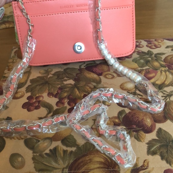 Badgley Mischka Diamond Quilted Crossbody with Pearls NWT - Picture 5 of 9